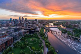 2022 Riverfront Sunset in Minneapolis