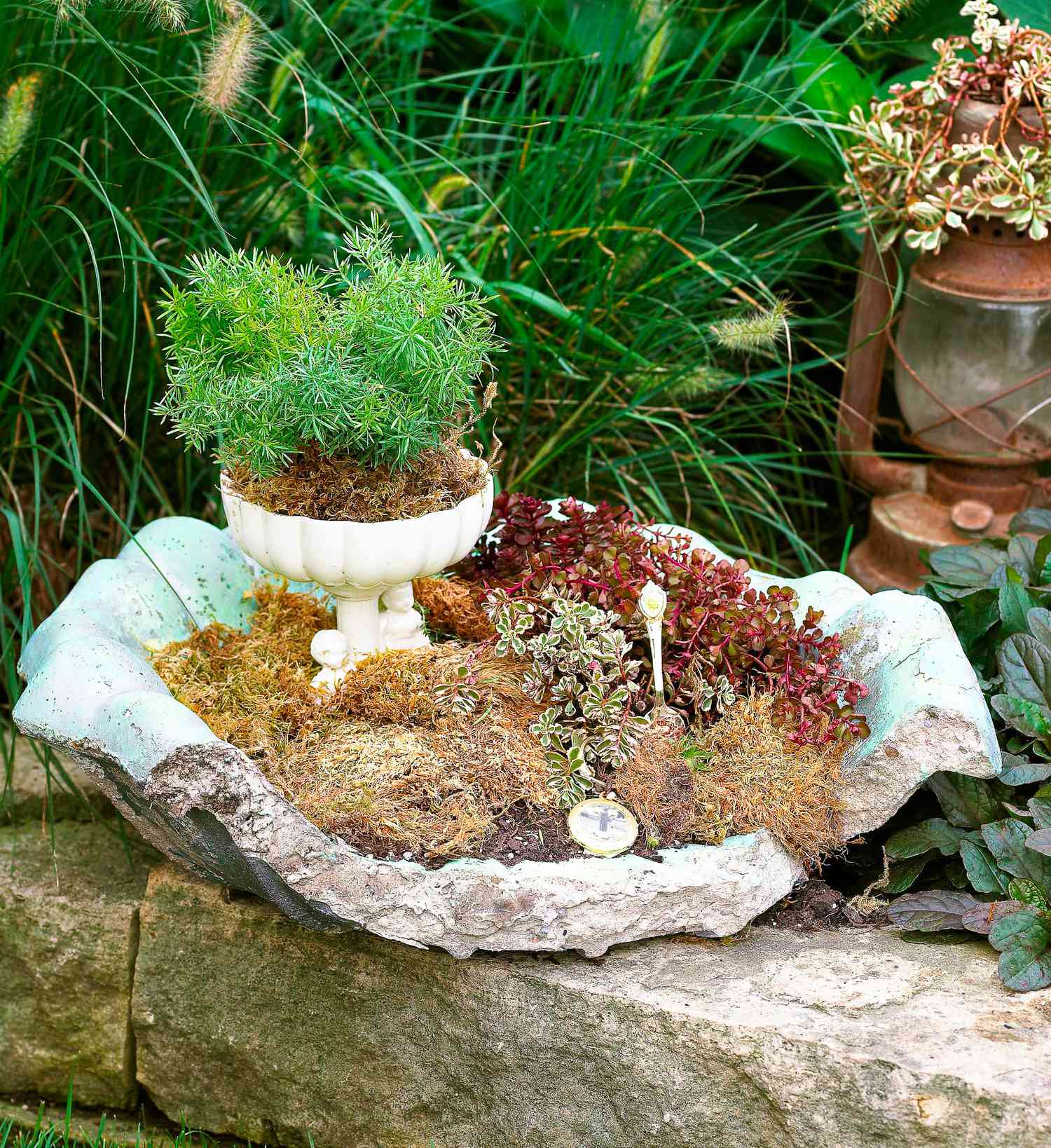 Birdbath planter