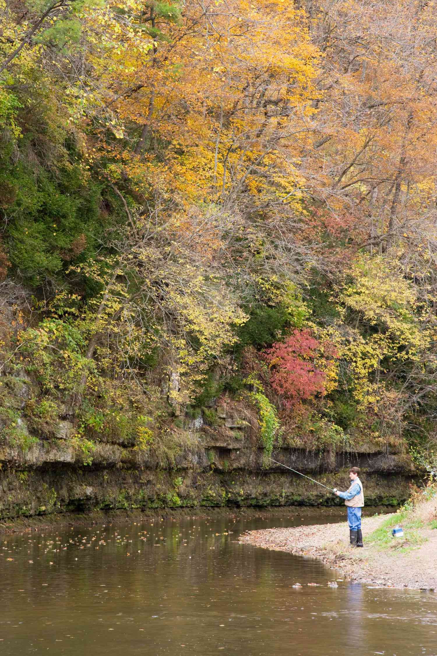 Fishing is popular at Apple River.