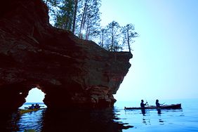 Kayaks provide the best access to the sea caves of the Apostle Islands National Lakeshore.