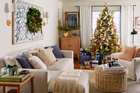 Living room with Christmas tree
