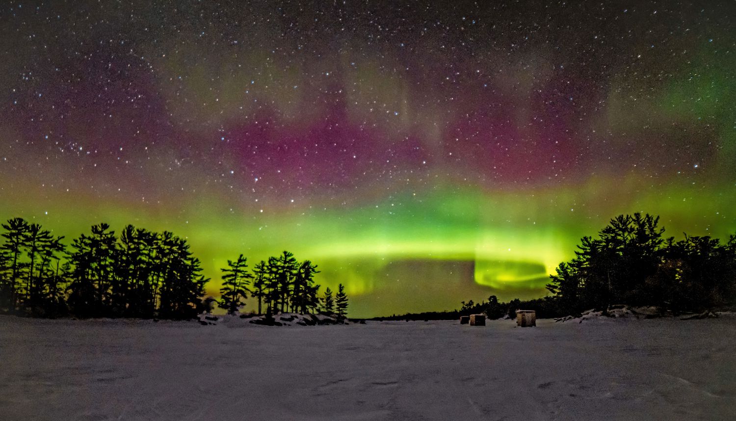 The Northern Lights in Voyageurs National Park