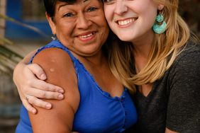 Joy McBrien poses with social worker and Fair Anita namesake Anita Caldas.