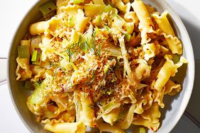 Campanelle with Fennel, Leeks and Pecorino Breadcrumbs