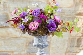 A purple garden bouquet