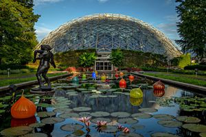 Central Axis Climatron Reflecting Pool Missouri Botanical Garden