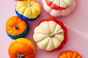 Color block pumpkin decorating