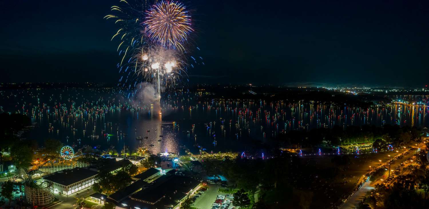 Fireworks over West Lake Okoboji