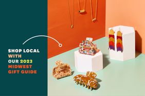 designed post with text saying "shop local with our 2023 midwest gift guide)