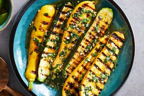 Grilled Squash in Cilantro, Lime and Fish Sauce