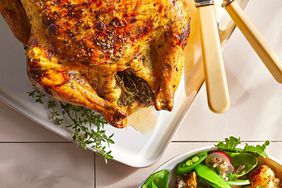 herb-roasted chicken with bread salad