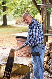 making apple butter