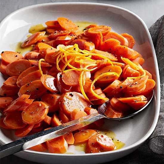 Lazy-Braised, Maple- Glazed Carrots