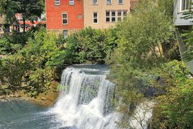 namesake waterfall Chagrin River