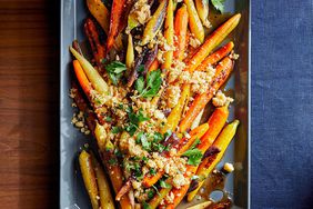 Brown Butter Carrots with Brioche Breadcrumbs for a Thanksgiving table