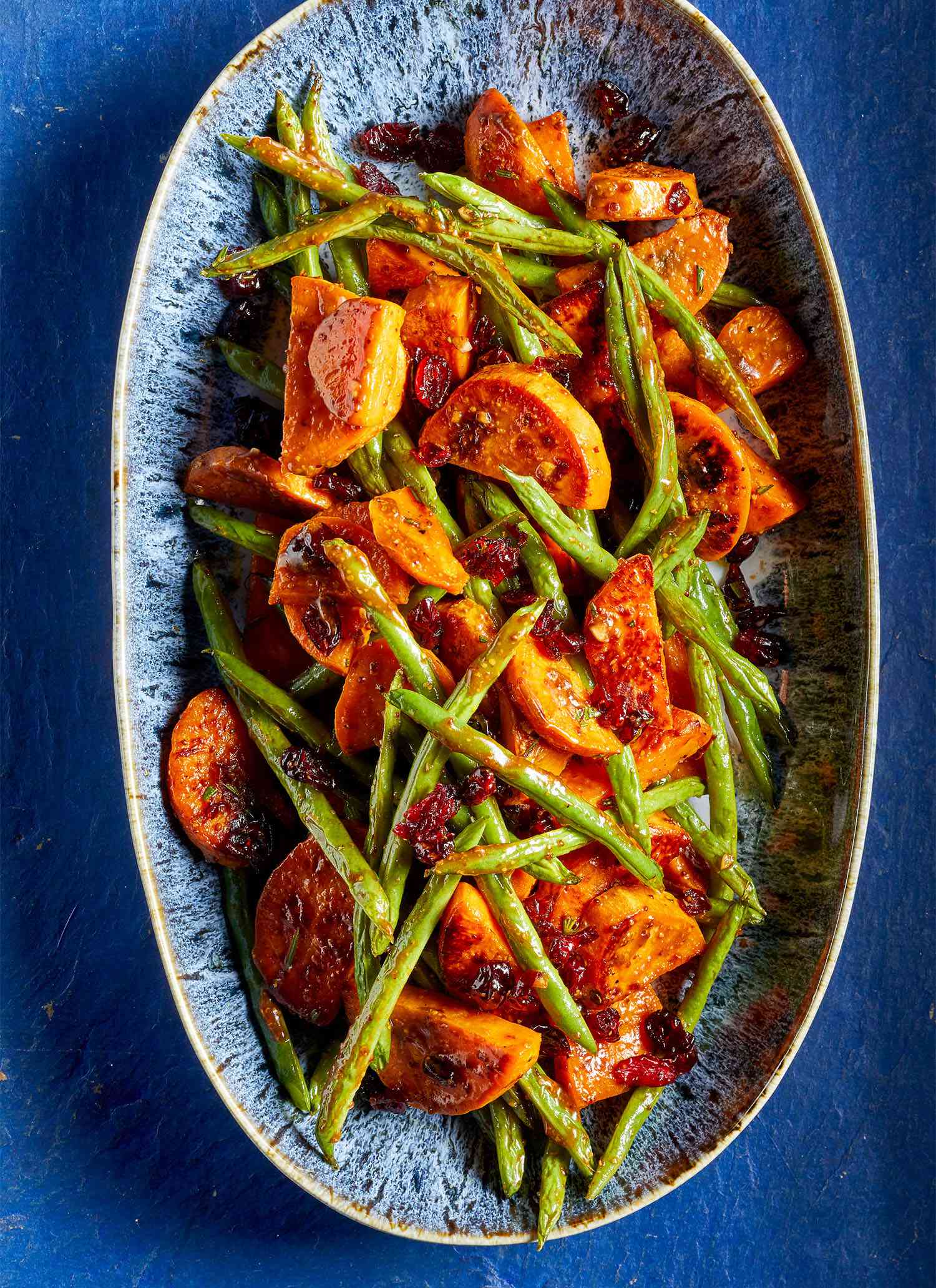 Mustard-Dressed Roasted Vegetables with Cranberries