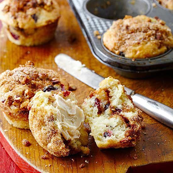Sour Cream-Cranberry Muffins