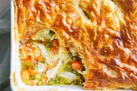 Spring Chicken Pot Pie with Puff Pastry Crust