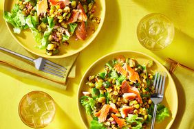 Succotash Salad with Smoked Trout