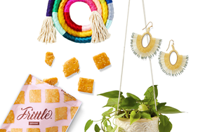 midwest living gift guide collage featuring decor, earrings and snacks